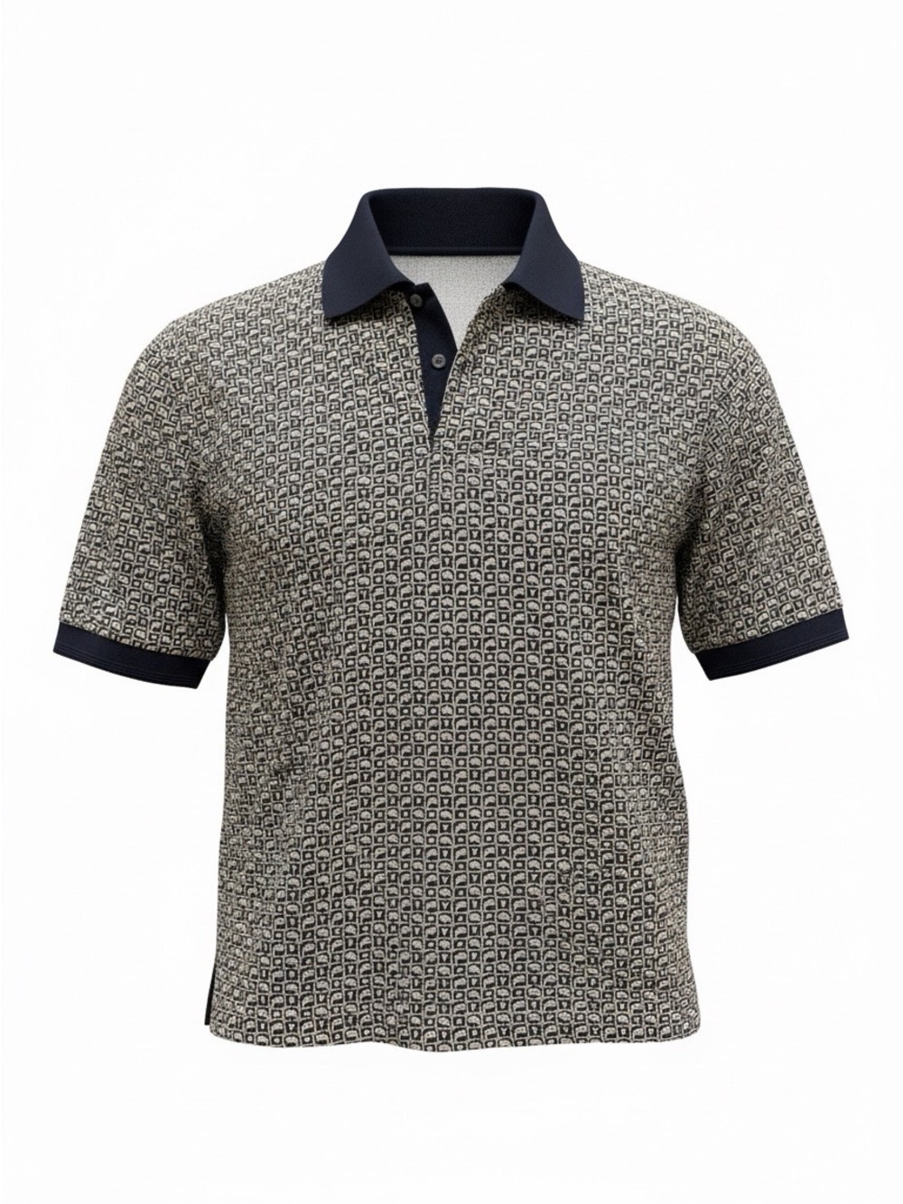 Vintage Haggar Geometric Golf Short-Sleeve Polo